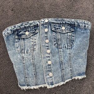 SHEIN Light Blue Denim Fabric